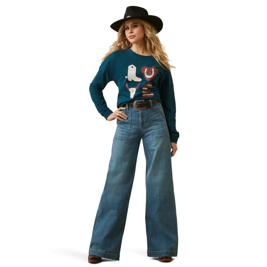 Ariat - Womens L/S Love Oversize Tee