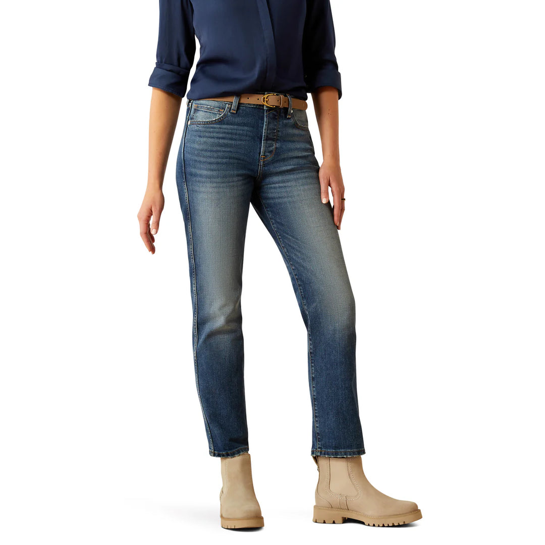 Ariat - Womens High Rise Brindle Slim Straight Jean