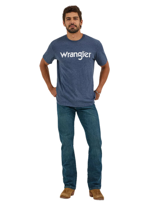 Wrangler - Mens Kabel Navy Tee