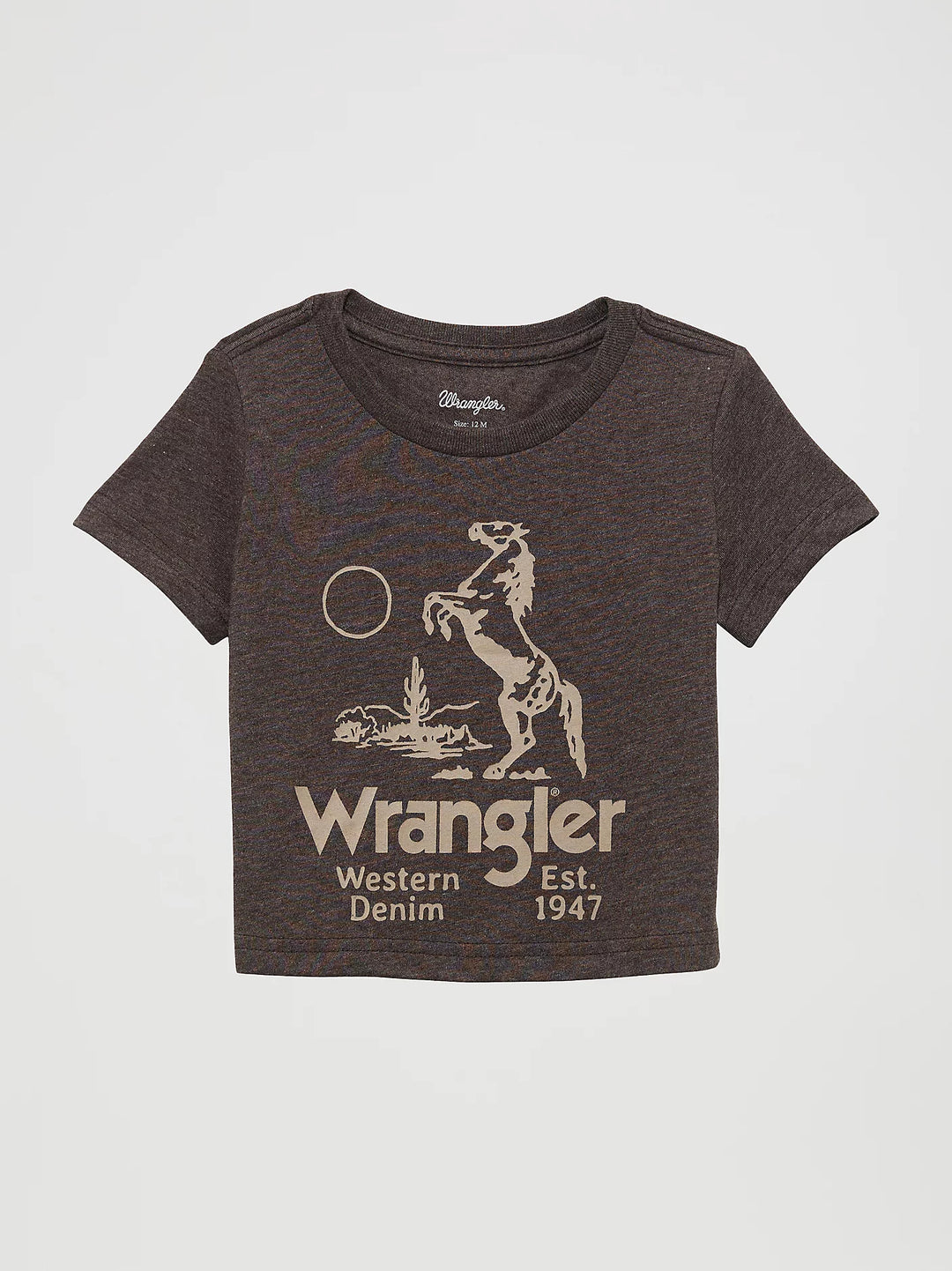 Wrangler - Kids Brown Western Horse Tee
