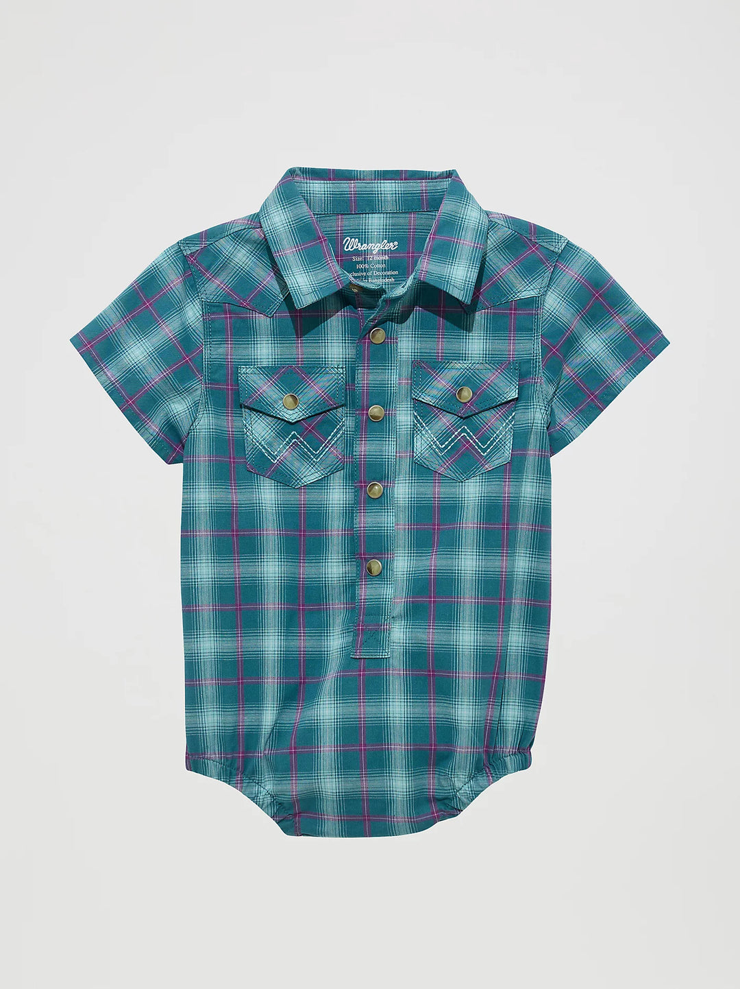 Wrangler - Lil Buckaroo Short Sleeve Teal Arena Bodysuit