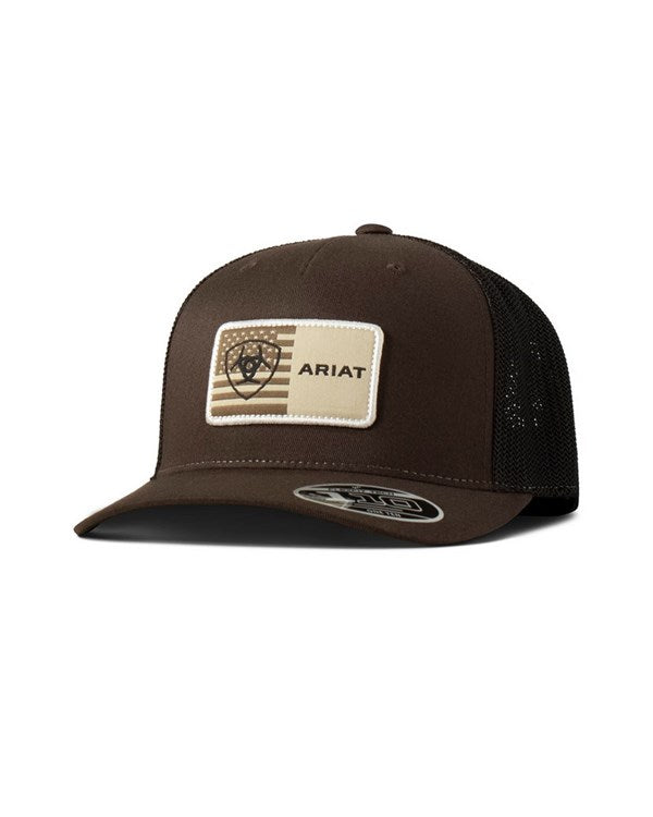 Ariat - American Flag Patch Flexfit Cap Brown
