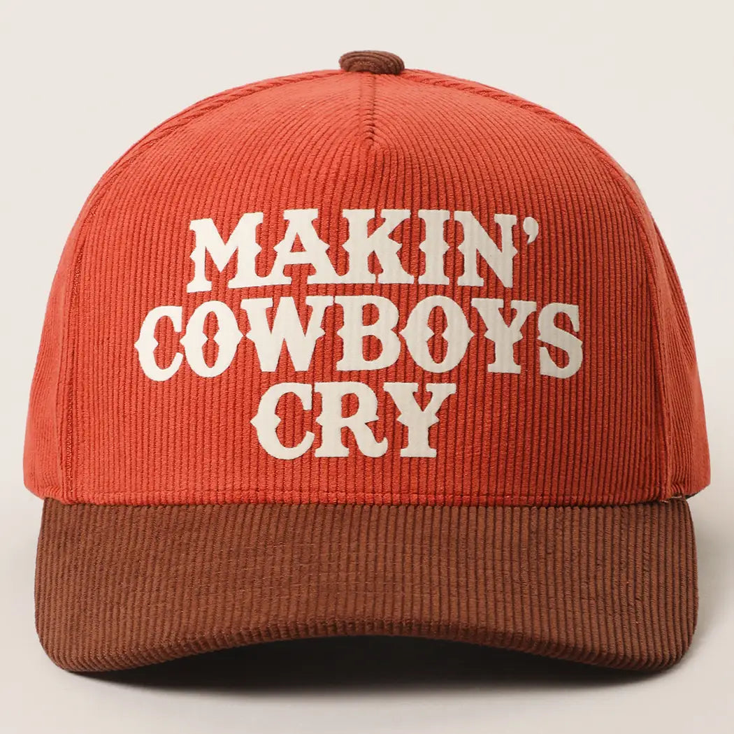 Buffalo Belle - Makin' Cowboys Cry Corduroy Red/Rust Cap
