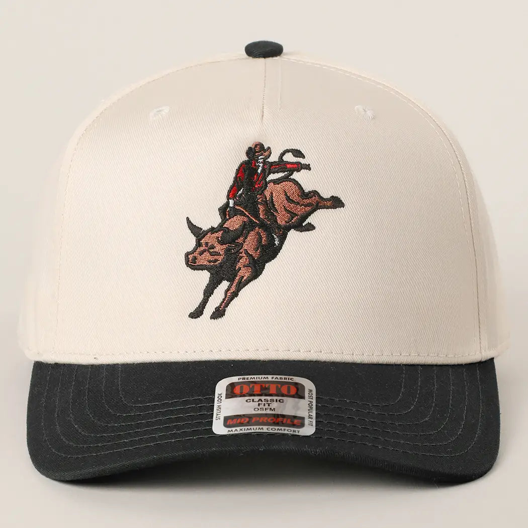 Buffalo Belle - Bull Riding Embroidered Cap