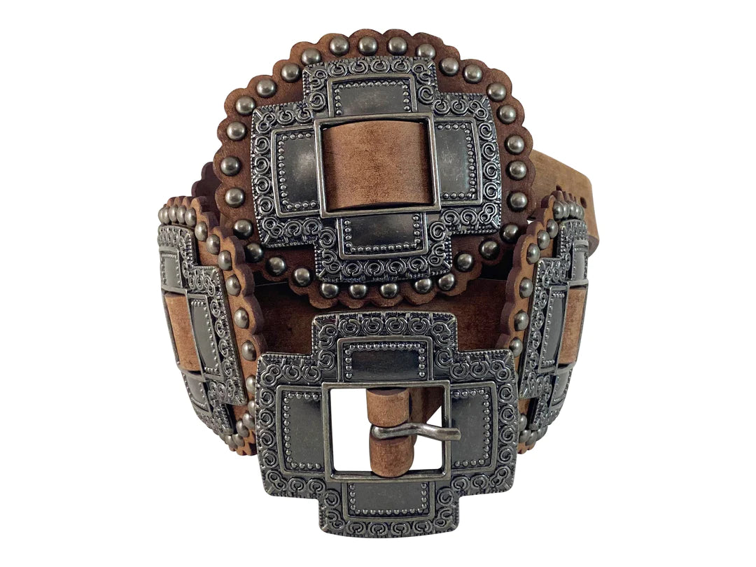 Roper - Womens Concho Leather Belt