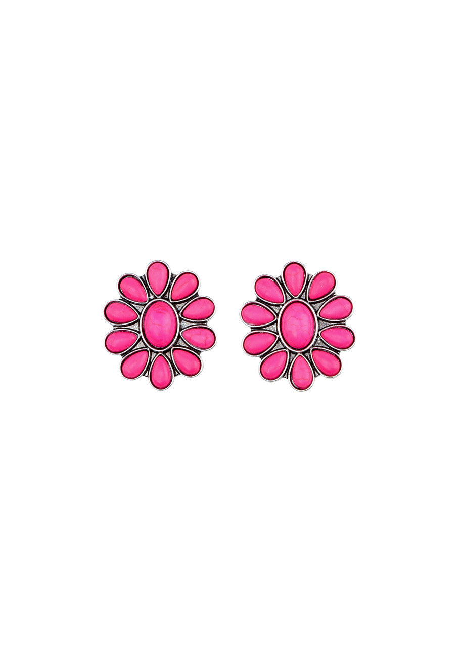 West & Co - Pink Chloe Cluster Earrings