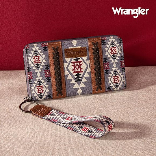 Wrangler - Southwestern Large Wallet Charcoal