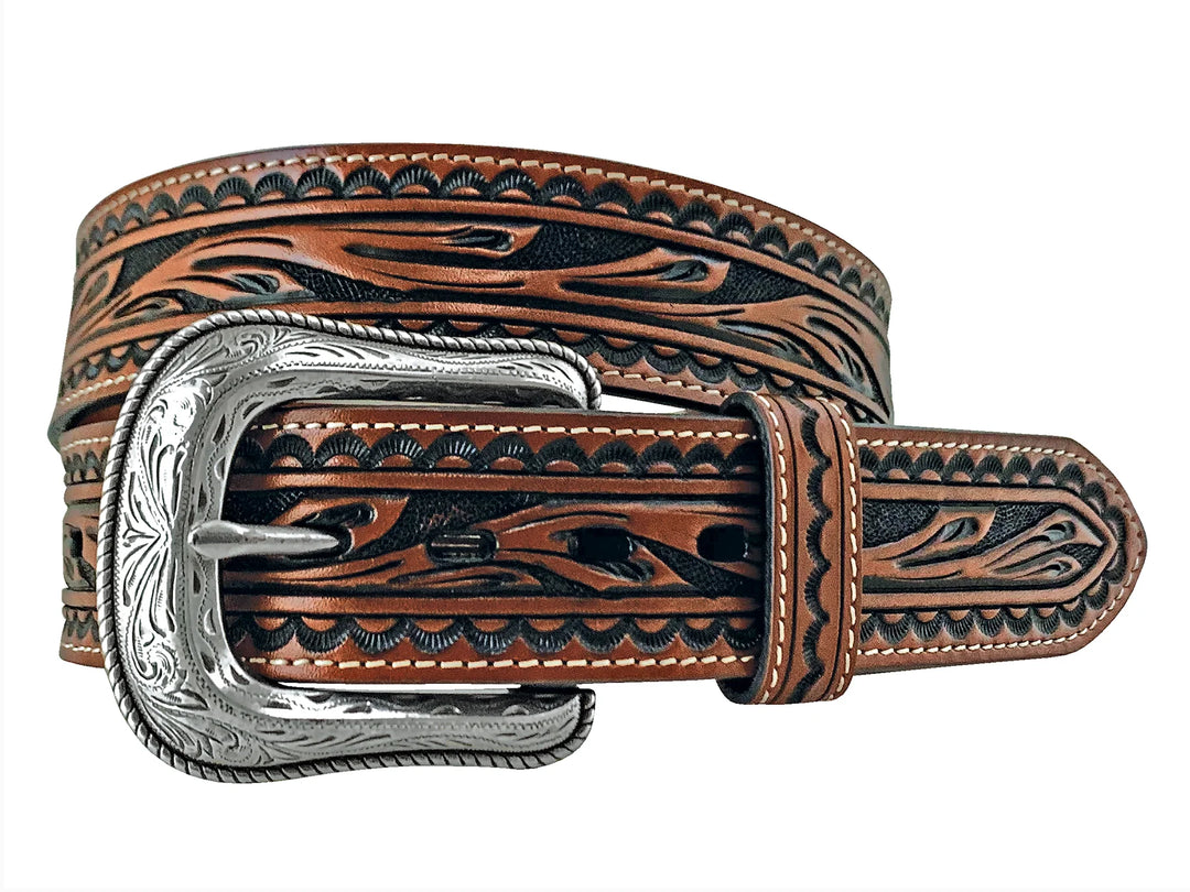 Roper - Mens Cognac Leaf Belt