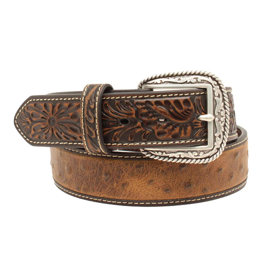 Ariat - Mens Two Tone Ostrich Belt
