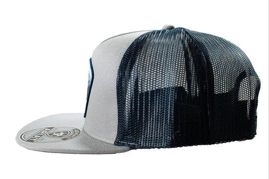 Ariat - Men's Buffalo Patch Mesh Grey Snap Cap