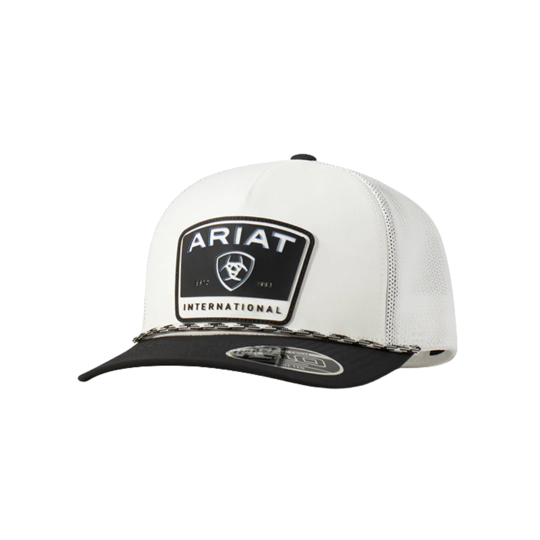 Ariat - Men's Rubber Patch White/Black Cap