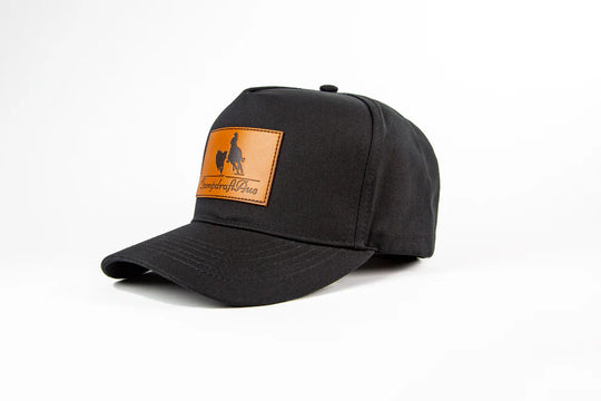 Campdraft Aus - Black Leather Patch Trucker Cap