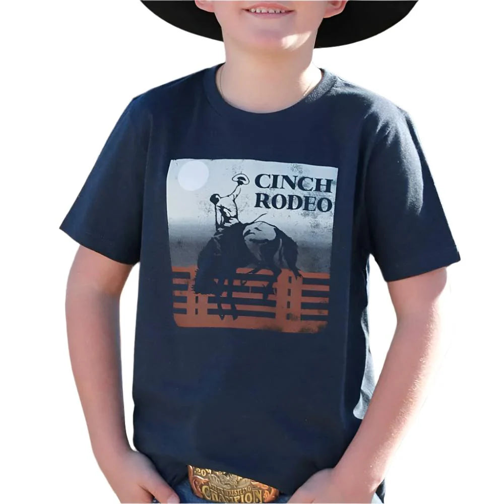 Cinch - Boys Navy Rodeo Tee