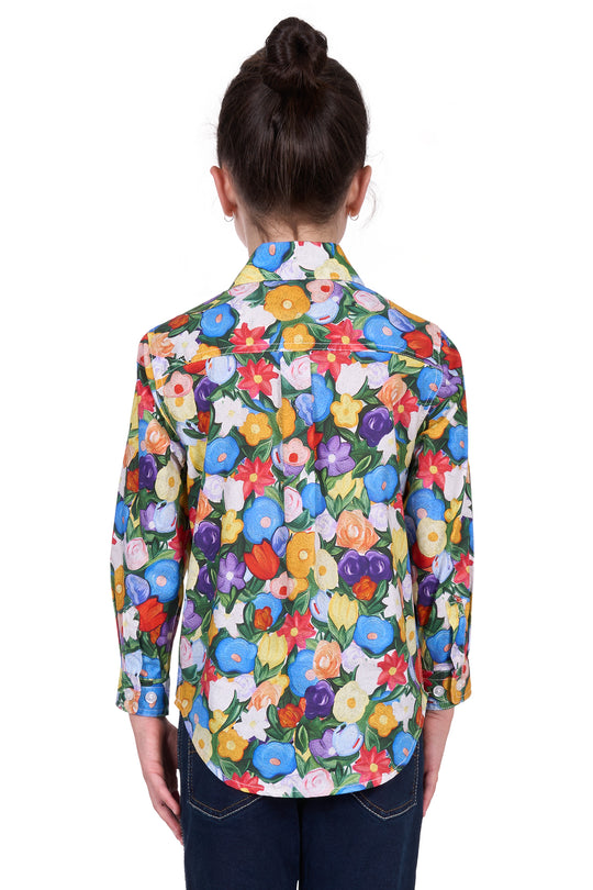 Hardslog - Girls Delia Floral Work Shirt