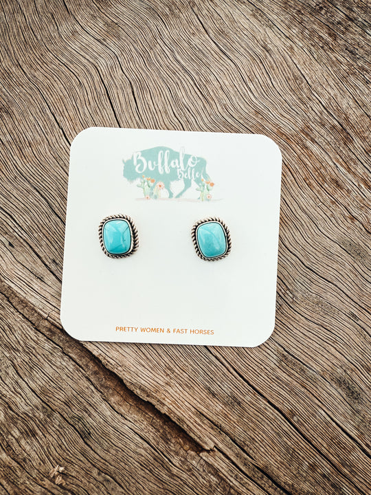 Buffalo Belle - El Dorado Genuine Turquoise Studs