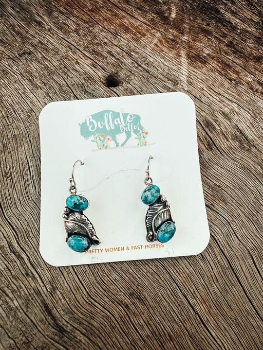 Buffalo Belle - Tempe Genuine Turquoise Dangle Earrings