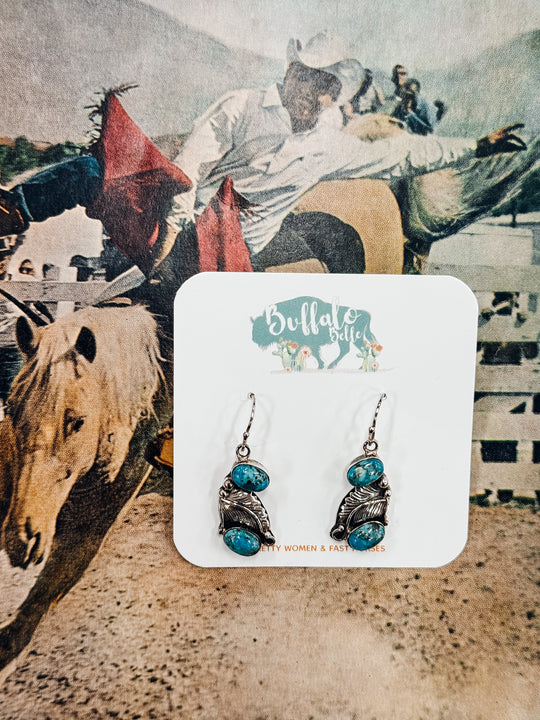 Buffalo Belle - Tempe Genuine Turquoise Dangle Earrings