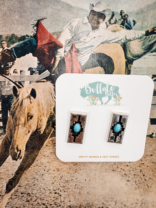 Buffalo Belle - Moab Genuine Turquoise Studs