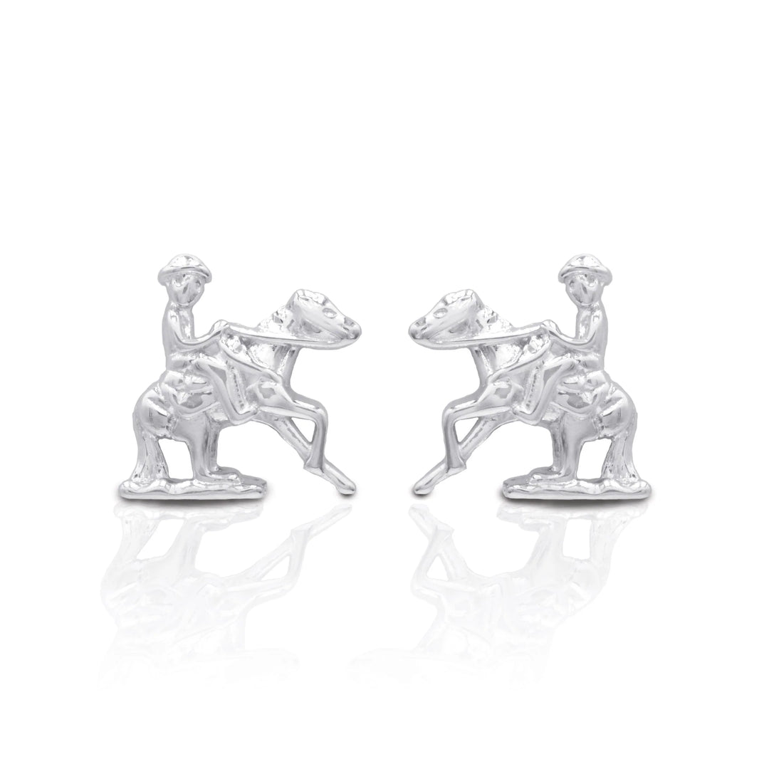 Kelly Herd Earrings Reining Horse - Sterling Silver