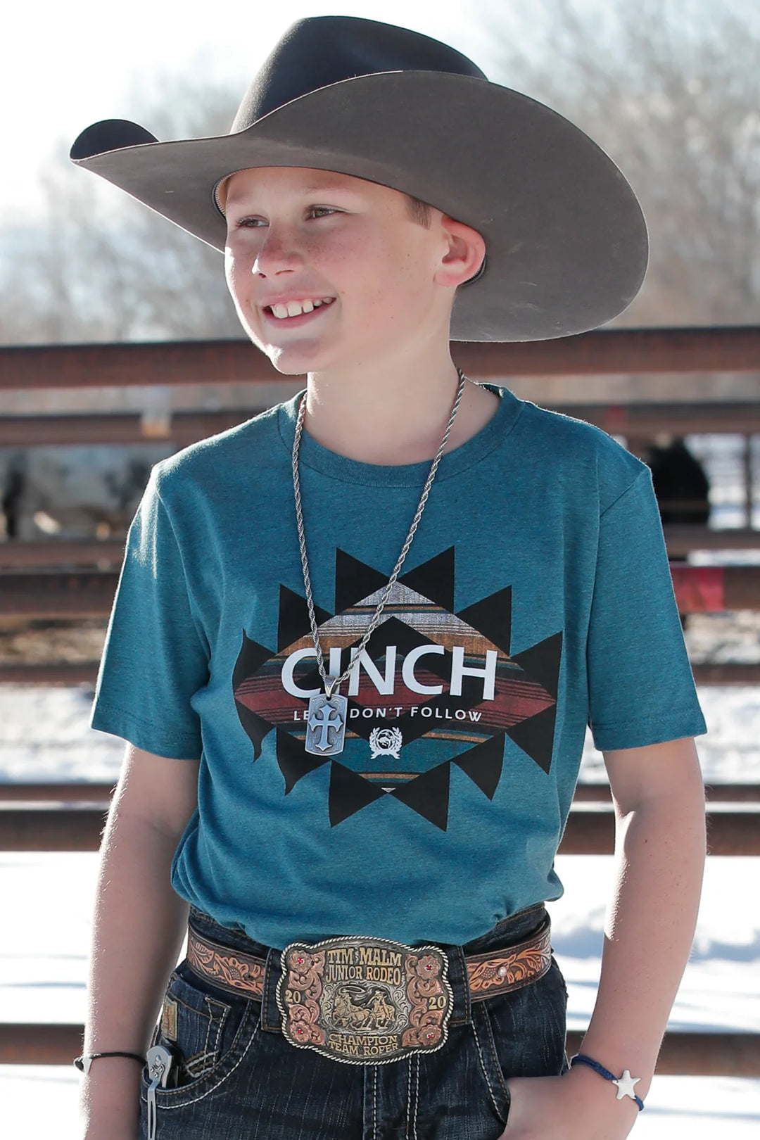 Cinch - Boys Cinch Teal Tee