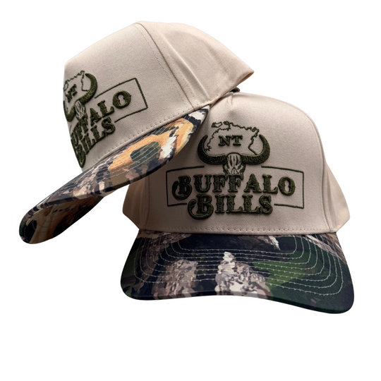 BBWS - Cream/Mossy Oak Retro NT Logo Full Fabric Cap