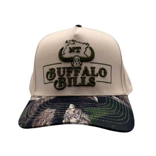 BBWS - Cream/Mossy Oak Retro NT Logo Full Fabric Cap