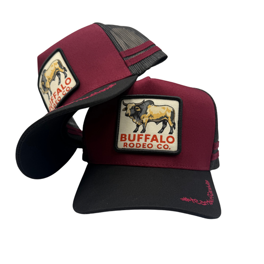 BBWS - Maroon Brahma Rodeo Co Trucker Cap