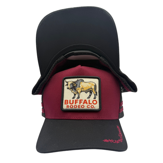 BBWS - Maroon Brahma Rodeo Co Trucker Cap