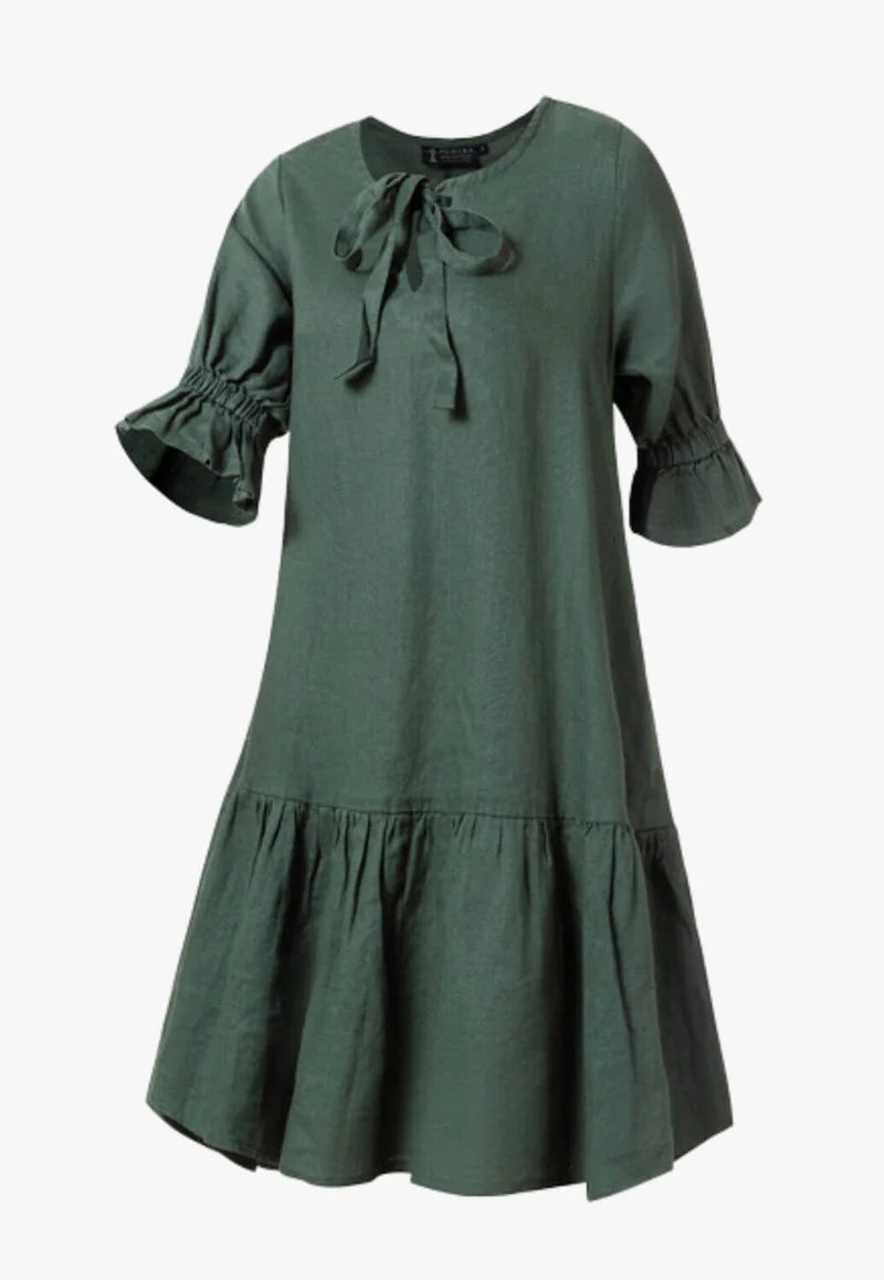 Ritemate - Womens Tilly Linen 3/4 Sleeve Alpine Dress