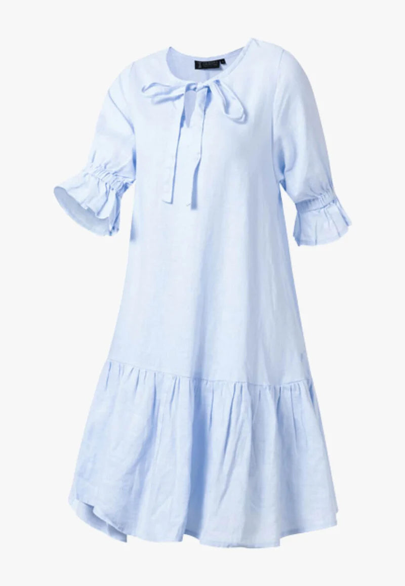 Ritemate - Womens Tilly Linen 3/4 Sleeve Cloud Dress