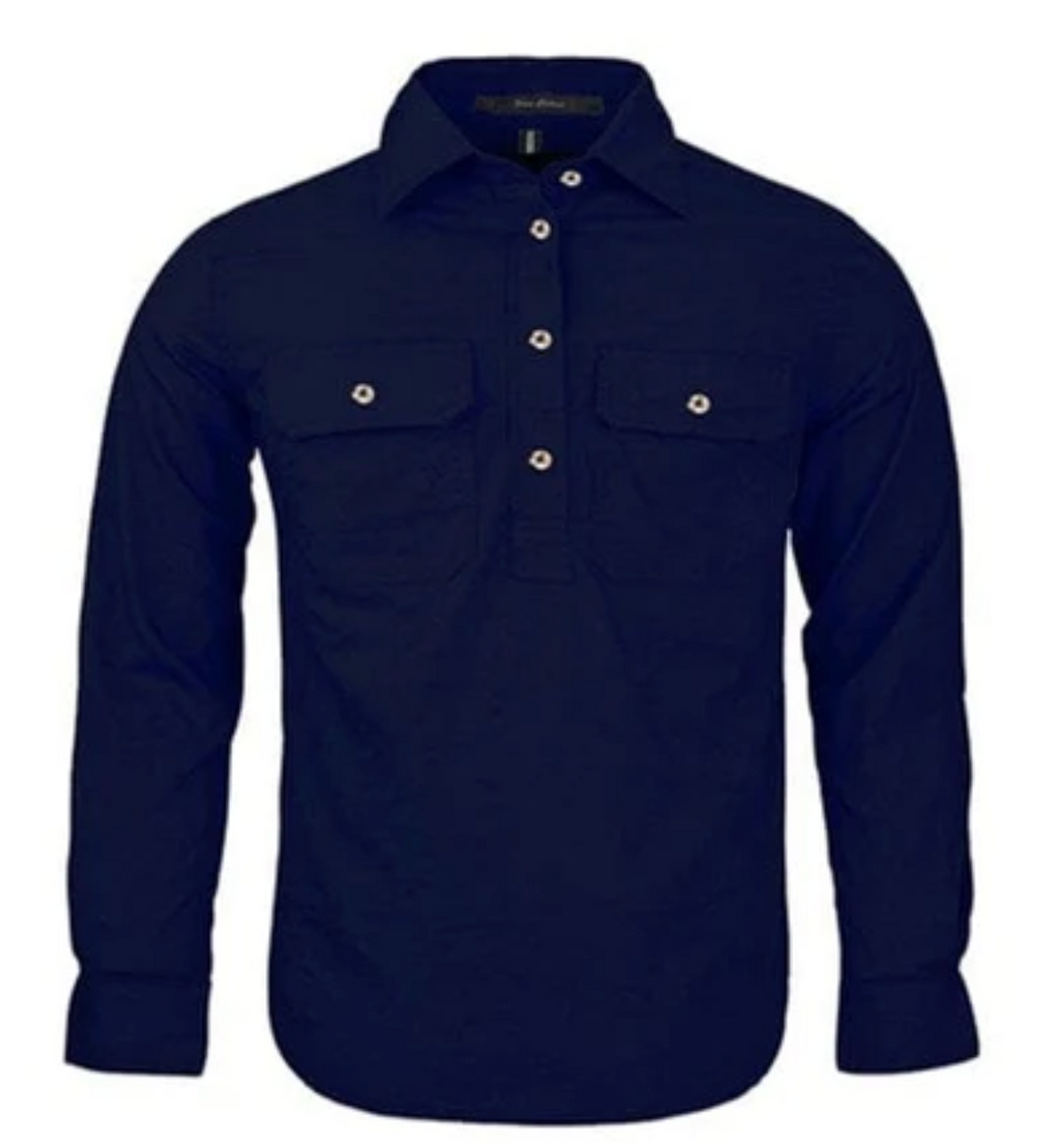 Ritemate - Kids Pilbara French Navy Work Shirt