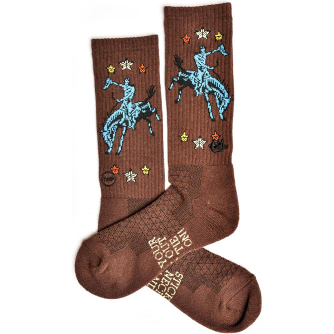 Lucky Chuck - Long Live Brown Performance Socks