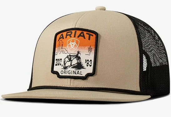 Ariat - Mens Desert Scene Patch Cap Khaki