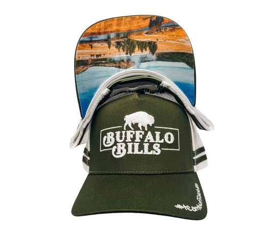 BBWS - QLD 3D Logo Olive/White Trucker Cap