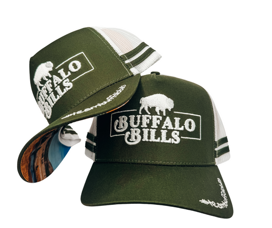BBWS - QLD 3D Logo Olive/White Trucker Cap