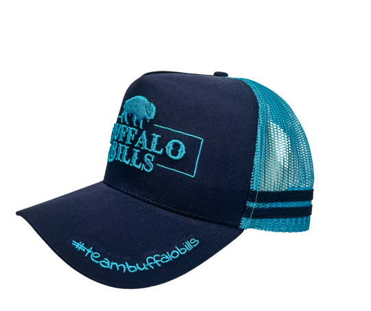 BBWS - QLD 3D Logo Navy/Turquoise Trucker Cap
