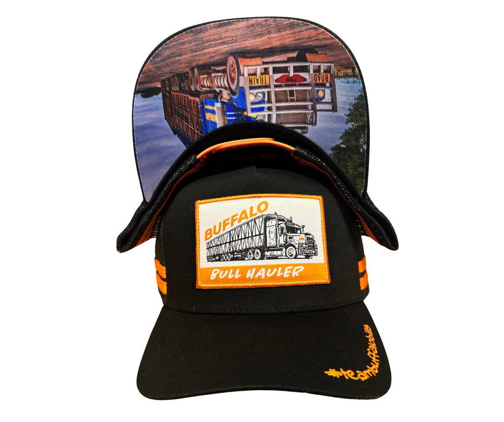 BBWS - Black/Ochre Bull Hauler Patch Cap