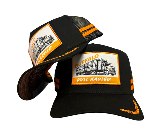 BBWS - Black/Ochre Bull Hauler Patch Cap