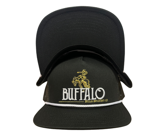 BBWS - Black Bucking Bronc Flat Cap