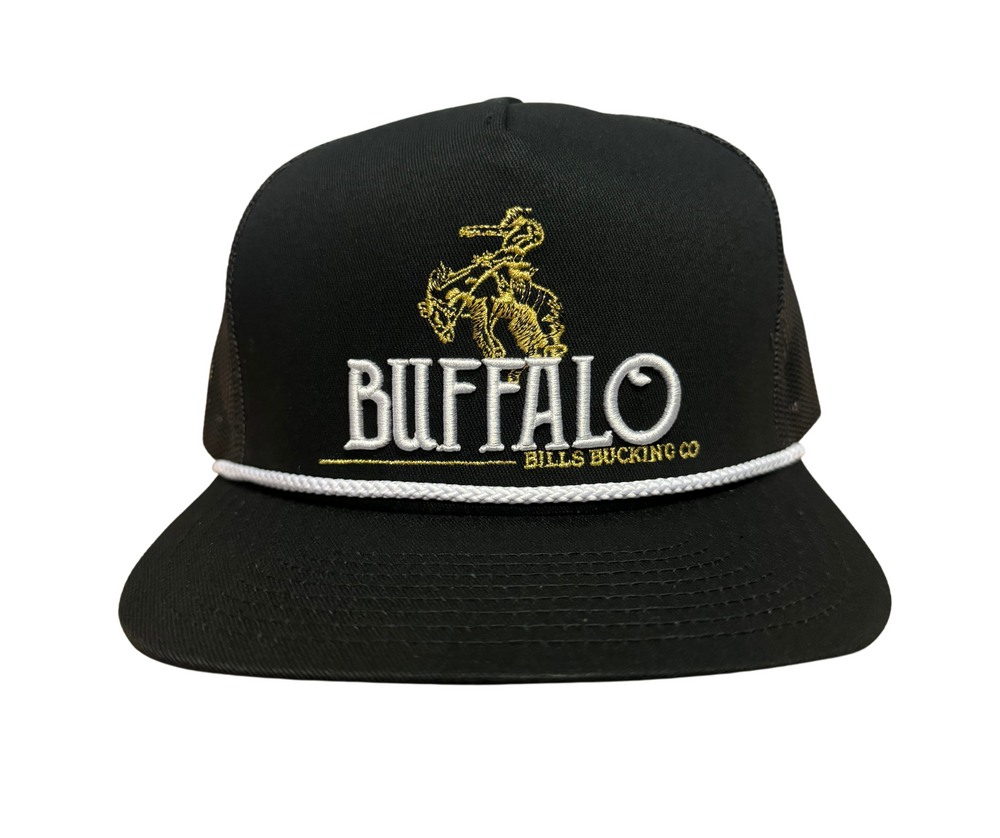 BBWS - Black Bucking Bronc Flat Cap