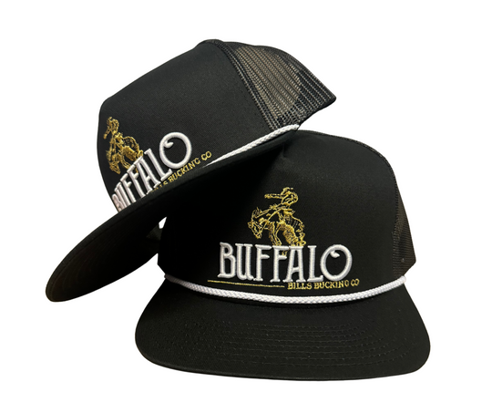 BBWS - Black Bucking Bronc Flat Cap