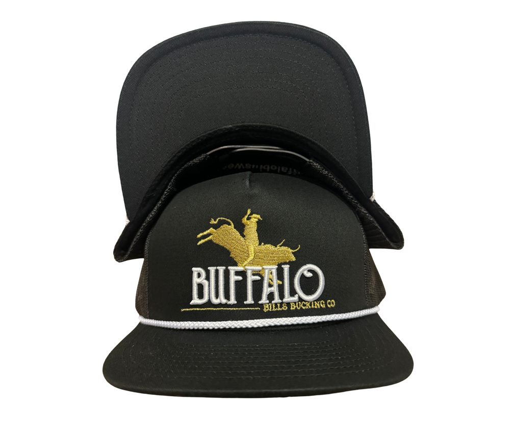 BBWS - Black Bucking Bull Flat Cap