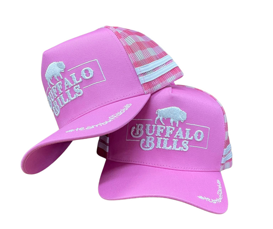 BBWS - Pink Gingham QLD Trucker Cap