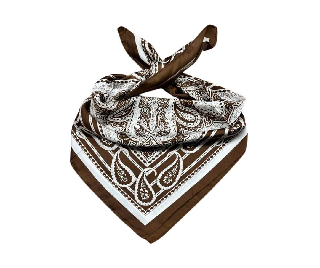 Wild Rag - Brown/White Paisley