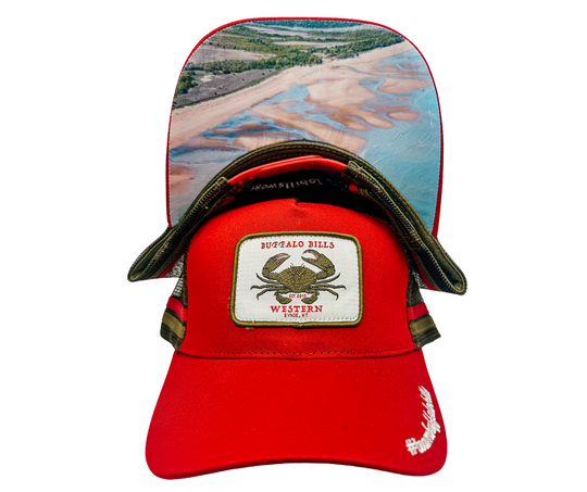 BBWS - Mud Crab Dark Red Trucker Cap