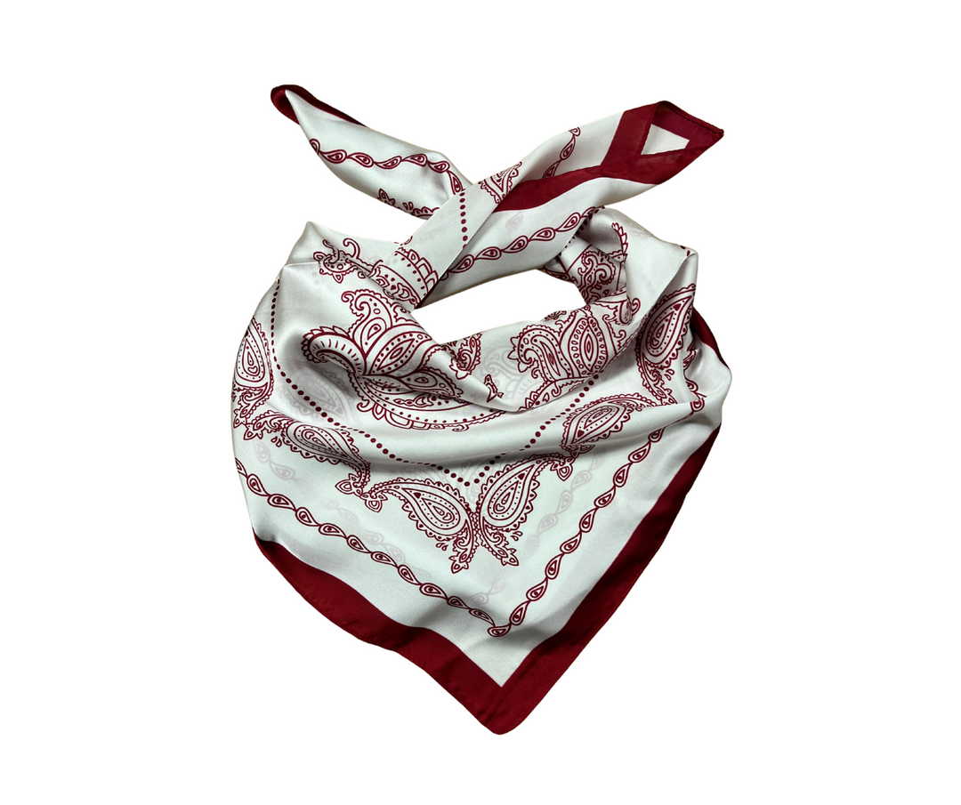 Wild Rag - White/Red Paisley