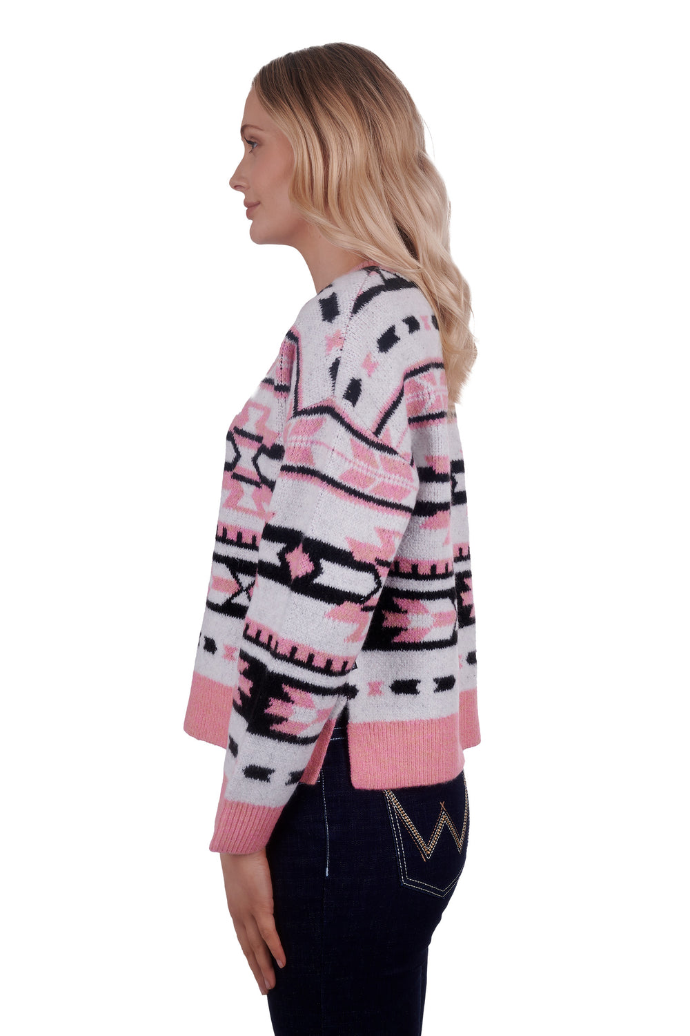 Wrangler - Womens Gigi Knitted Pink Pullover