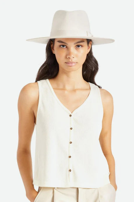 Brixton - Jo Rancher White Satin Cowboy Hat