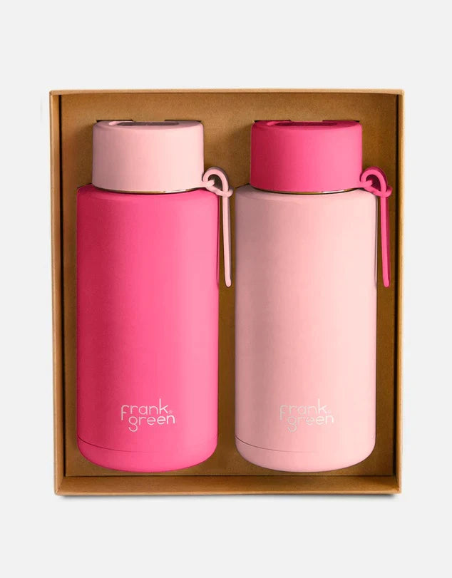 Frank Green - Iconic Duo Gift Set 34oz Blush/Neon Pink