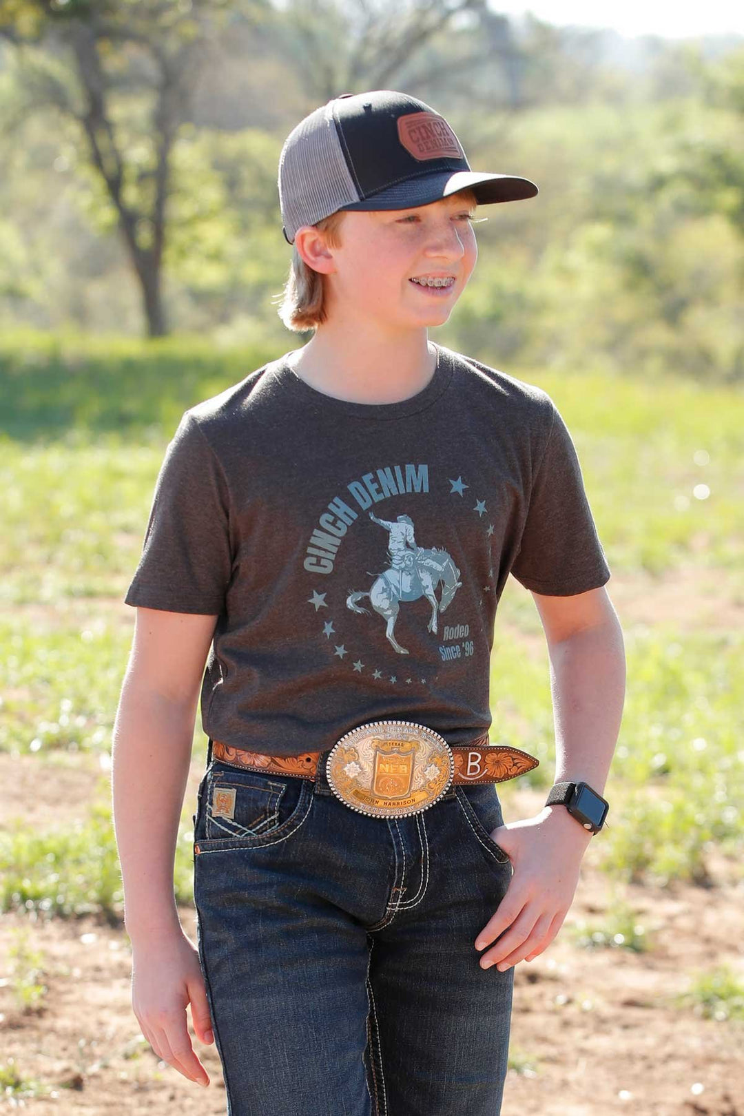 Cinch - Boys Charcoal Tee